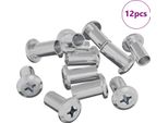 Vidaxl Dado Di Bloccaggio 12 Pezzi Nickel M6 X 25 Mm Acciaio
