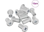 Vidaxl Dado Di Bloccaggio 12 Pezzi Nickel M6 X 15 Mm Acciaio