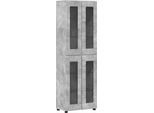 Syfax™ Credenza Grigio Cemento 60 X 35 X 182 Cm Legno Multistrato