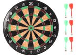 Set Di Gioco A Freccette Da 17 Pollici Bifacciale Magnetico Con Freccette Marrone