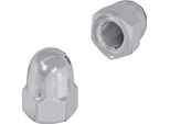 Vidaxl Dado 2 Pezzi Argento M6 X 10 Mm Ferro