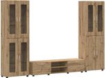 Syfax™ Set Mobile Tv Con Cassetto Rovere Artigianale Legno Multistrato