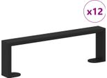 Vidaxl Gambe Per Mobili 12 Pezzi Nero 34,1 X 4 X 10 Mm Ferro