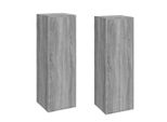 Syfax™ Mobili Tv 2 Pz Grigio Sonoma 30,5X30X90 Cm In Legno Multistrato