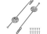 Vidaxl Serranda A Gas 2 Pezzi Argento 190 Mm Ferro