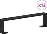 Vidaxl Gambe Per Mobili 12 Pezzi Nero 37,6 X 4 X 10 Mm Ferro