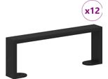 Vidaxl Gambe Per Mobili 12 Pezzi Nero 28,1 X 4 X 10 Mm Ferro