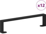 Vidaxl Gambe Per Mobili 12 Pezzi Nero 43,6 X 4 X 10 Mm Ferro