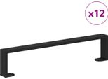Vidaxl Gambe Per Mobili 12 Pezzi Nero 48,1 X 4 X 10 Mm Ferro