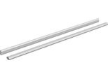 Vidaxl Appendiabiti 2 Pezzi Argento 764 X 15 X 29 Mm Lega Di Alluminio