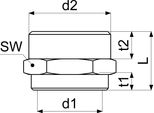 Js Reduziernippel Igxag Flachdichtend,1"X1 1/4"",MESSING"