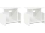 Syfax™ Supporto Tv 2 Pcs Bianco 50 X 35 X 45 Cm Legno Multistrato