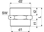 Js Reduziernippel Igxag FLACHDICHT.,1 1/4"X1 1/2"",MESSING"