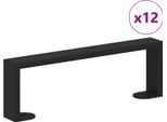 Vidaxl Gambe Per Mobili 12 Pezzi Nero 31,1 X 4 X 10 Mm Ferro