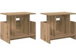 Vidaxl Porta Tv 2 Pezzi Rovere Artigianale 50 X 35 X 45 Cm Materiale A Base Di Legno