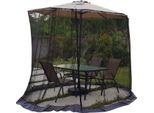 Rete Parasole Per Terrazza, Altezza 230 Cm, Tessuto In Poliestere, Rete Di Protezione Per Ombrelloni Con Diametro 250-300 Cm