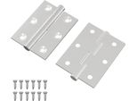 Vidaxl Cerniera 2 Pezzi Argento 50 X 38 X 1,3 Mm Acciaio