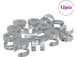 Vidaxl Dadi A Vite 12 Pezzi Argento 12 X 10 Mm Acciaio