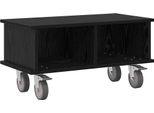 Vidaxl Supporto Tv Look Rovere Nero 68,5 X 35 X 35 Cm Materiale A Base Di Legno