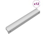 Vidaxl Maniglia Uni 12 Pezzi Argento 105,7 X 7,4 X 15,5 Mm Alluminio