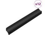 Vidaxl Maniglia 12 Pezzi Nero 106 X 7,4 X 15,5 Mm Alluminio