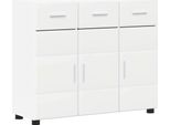 Vidaxl Credenza Con Ante Florin Bianca 88,5 X 30,5 X 73 Cm Materiale Ligneo