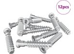 Vidaxl Vite A Testa Cilindrica 12 Pezzi Argento M7 X 40 Mm Acciaio