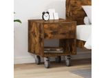 Maison Exclusive - Comodino In Rovere Affumicato 40,5 X 40 X 48 Cm Materiale Ligneo