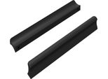 Vidaxl Maniglia 2 Pezzi Nero 106 X 7,4 X 15,5 Mm Alluminio