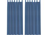 Vidaxl Tende In Voile Con Passanti 2 Pz. Blu Reale 140X225 Cm