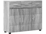 Vidaxl Credenza Con Scaffale Florin Grigio Sonoma 88,5 X 30,5 X 73 Cm