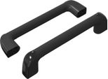 Vidaxl Maniglia Uni 2 Pezzi Nero 380 X 34 X 85 Mm Alluminio E Pp