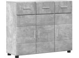 Vidaxl Credenza Florin Beton Grigio 88,5 X 30,5 X 73 Cm Materiale Ligneo