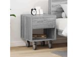 Maison Exclusive - Comodino Sonoma Grigio 40,5 X 40 X 48 Cm Materiale Ligneo