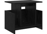 Syfax™ Supporto Tv Rovere Nero 50 X 35 X 45 Cm Legno Multistrato