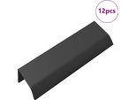Vidaxl Maniglia 12 Pezzi Nero 120 X 39,6 X 17 Mm Alluminio