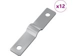 Vidaxl Piastra Di Impatto 12 Pezzi Argento 50 X 10 X 1,2 Mm Ferro