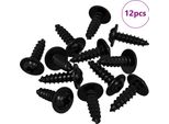 Vidaxl Chiodo Autofilettante 12 Pezzi Nero 3,5 X 12 Mm Ferro