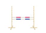Ostacolo Di Salto Per Cavallo Hobby 120Cm, Due Travi - Rosa E Blu