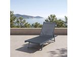 Lettino Prendisole 'Baragiano' Max. 150 Kg Struttura In Alluminio 197 X 64 X 30 Cm Grigio Scuro