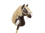 Cavallo Hobby Horse Large Premium - Cavallo Western Iv Baio Scuro Con Criniera Chiara A3