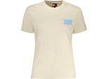T-Shirt Elegante Da Donna Beige - Manica Corta, Collo Rotondo, Cotone Sostenibile, Taglia: Xl Colore: Beige