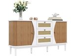 Credenza In Rattan Fortuna Lai Con Cassetti, Cassettiera Con Ante Scorrevoli