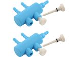 Distributore D'aria Per Acquari 2 Volte, 2 Regolatori Di Flusso In Plastica Per Pompe Di Ossigeno