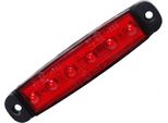 Luce Di Confine - Ledson - 3,8" - 9,6Cm - Super Sottile - Rosso - 12V-24V"