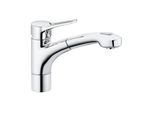 Kludi Mx Mitigeur Monocommandé Pour éVier, Levier à éTrier, Avec Douchette à Vaisselle, Basse Pression, éCo, Chrome, 399420562, 399420562