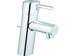 Grohe Concetto Mitigeur Monocommandé Pour Lavabo, S-Size, Fonction D'éConomie D'éNergie, Saillie 101Mm, Vidage à Tirette, Chrome, 2338010E, 2338010E