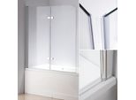 139X119 Cm Vetro Vasca Da Bagno Doccia Schermo Doccia Vasca Da Bagno Pieghevole Chiaro