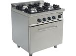 Piano Cottura A Gas Con Forno A Gas Modello E7/Kupg4Lo, Dimensioni: L 800 X P 700 X H 850