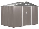 Outsunny Gerätehaus Geräteschuppen Gartenhaus Grau 277 x 195 x 192 cm